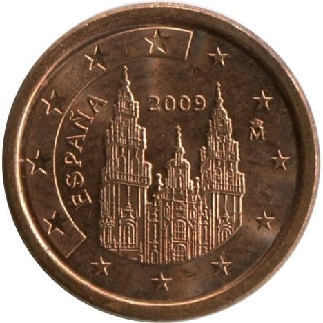 Moneda 1 céntimo de euro 2009 España NumInformatica