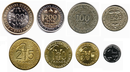 Monedas de África Occidental (BCEAO) - Franco CFA de África Occidental (1958-2023)