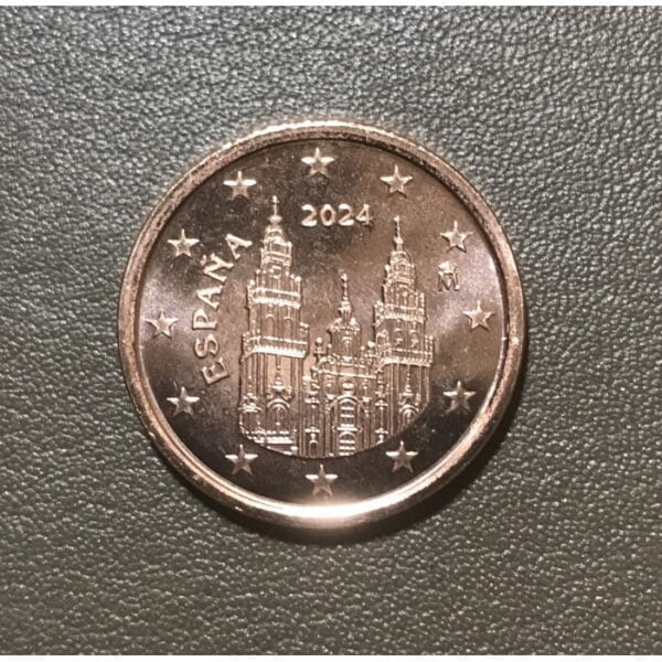 moneda de 5 céntimos de euro España año 2024 anverso en numinformatica