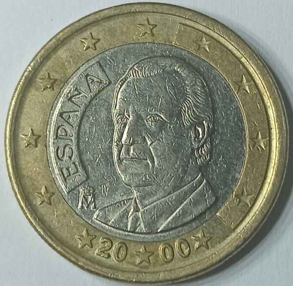 Moneda 1 Euro 2000 España anverso