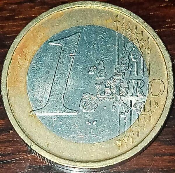 Moneda 1 Euro 2003 Portugal reverso numinformatica