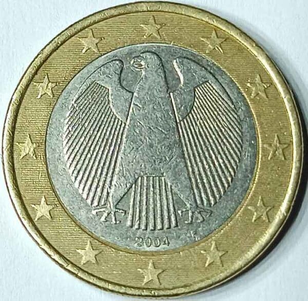 Moneda 1 Euro 2004 Alemania CECA F anverso en numinformatica