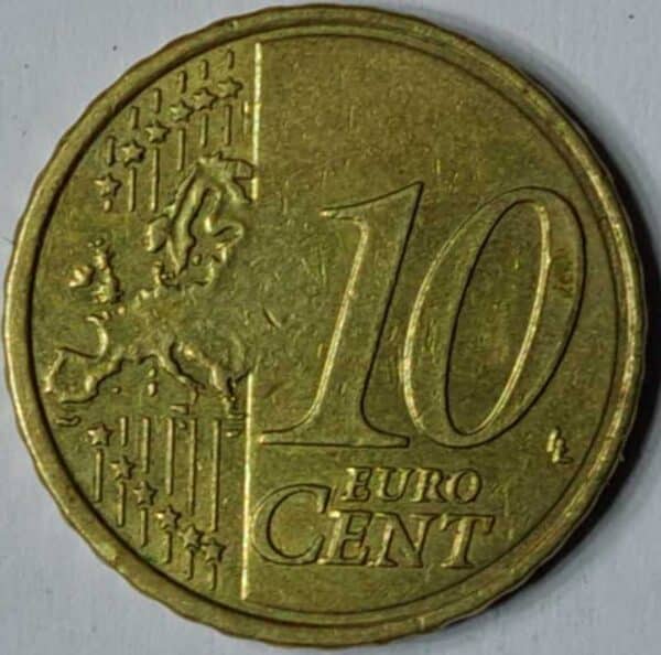 Moneda 10 céntimos Euros 2007 España reverso en numinformatica