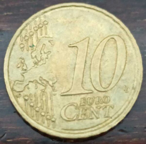 Moneda 10 céntimos de euro 2008 España reverso