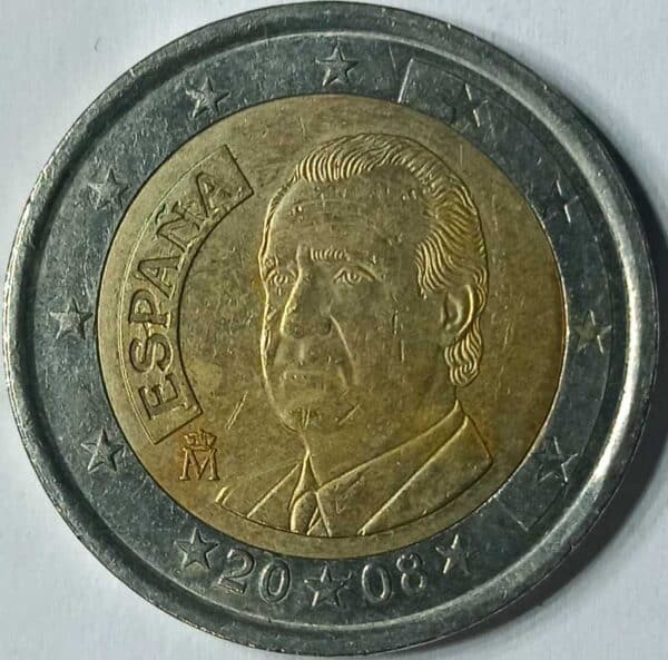 Moneda 2 Euros 2008 España anverso en numinformatica