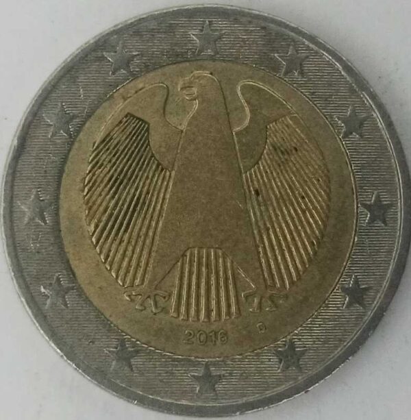 Moneda 2 Euros 2016 Alemania CECA D anverso en numinformatica