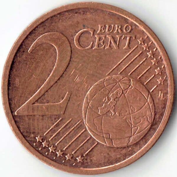 Moneda 2 céntimos de euro 2012 Alemania CECA F reverso en numinformatica