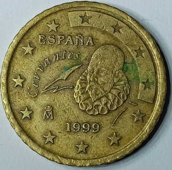 Moneda 50 céntimos Euro 1999 España anverso en numinformatica