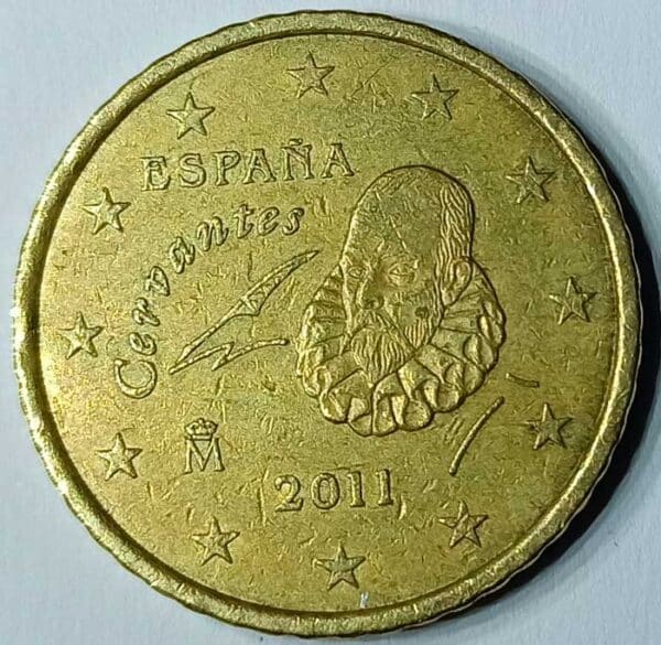 Moneda 50 céntimos Euro 2011 España anverso en numinformatica