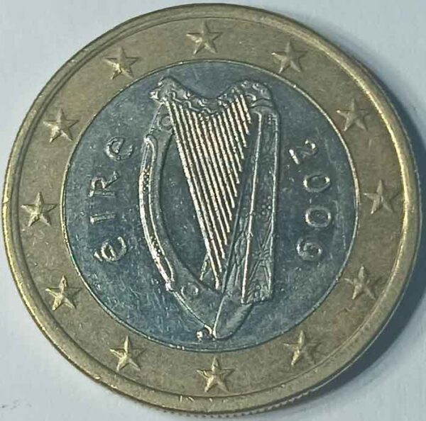 Moneda 1 Euro 2009 Irlanda anverso en numinformatica