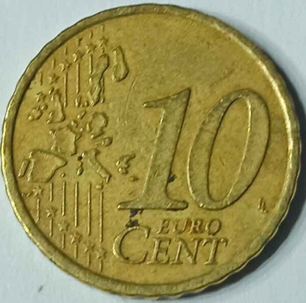 Moneda 10 céntimos de Euro 2002 Austria reverso en numinformatica