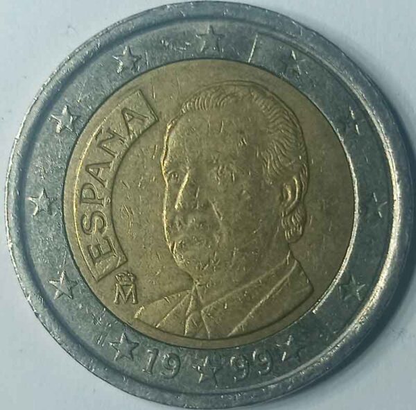 Moneda 2 Euros 1999 España anverso en numinformatica