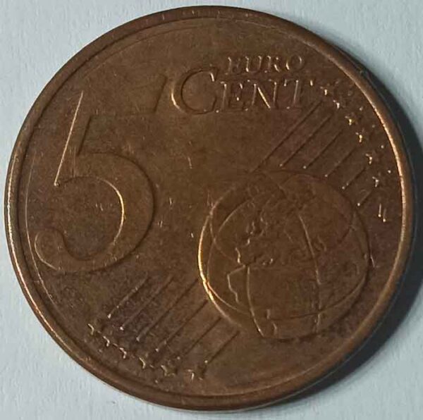 Moneda 5 céntimos de Euro 2002 Austria reverso en numinformatica