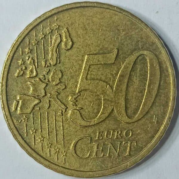 Moneda 50 céntimos Euros 2001 Países Bajos reverso en numinformatica