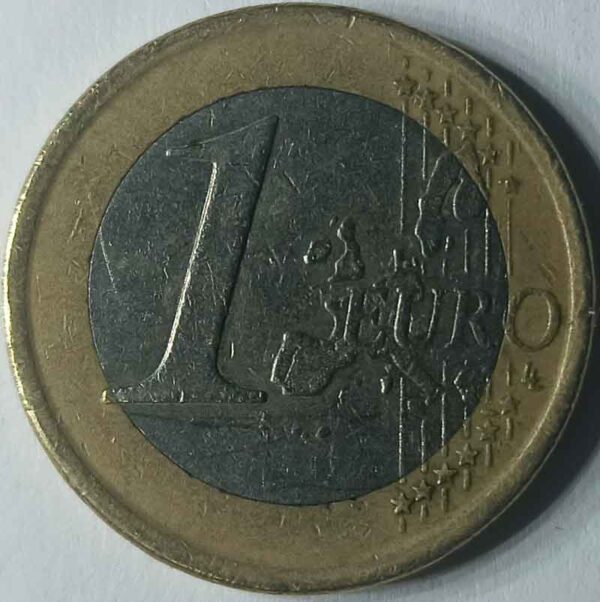 Moneda 1 Euro 2001 España reverso en numinformatica