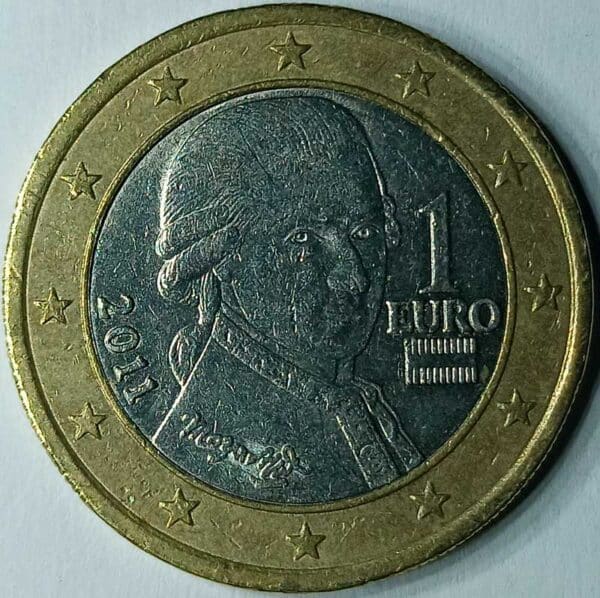 Moneda 1 Euro 2011 Austria anverso en numinformatica