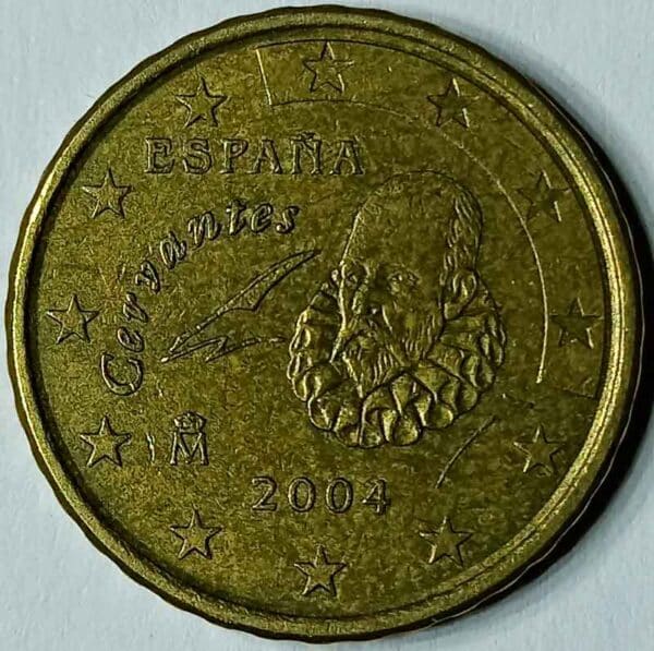 Moneda 10 céntimos de euro 2004 España anverso en numinformatica