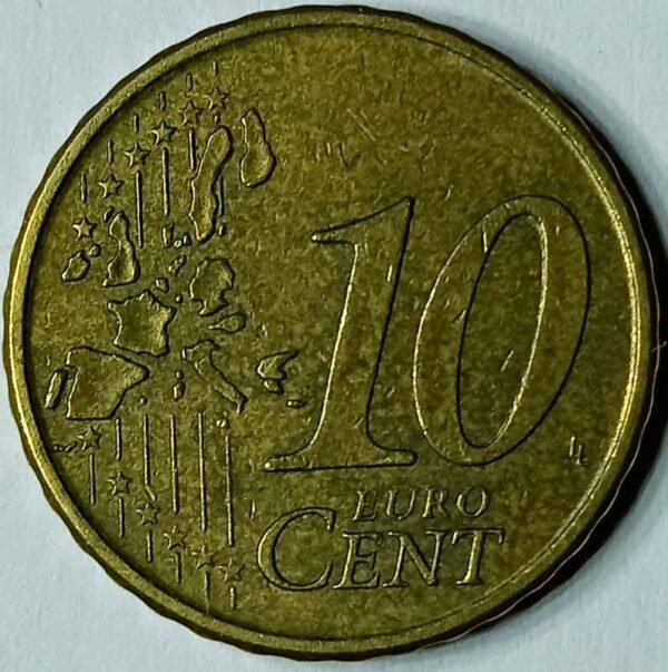 Moneda 10 céntimos de euro 2004 España reverso en numinformatica