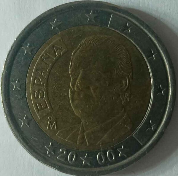 Moneda 2 Euros 2000 España anverso en numinformatica