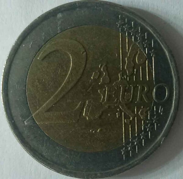 Moneda 2 Euros 2000 España reverso en numinformatica