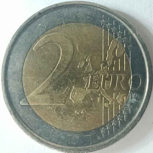 Moneda 2 Euros 2002 España reverso en numinformatica