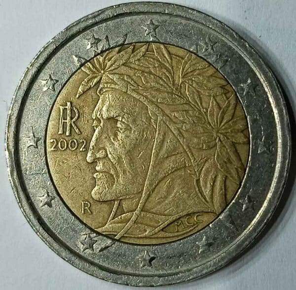 Moneda 2 Euros 2002 Italia anverso en numinformatica