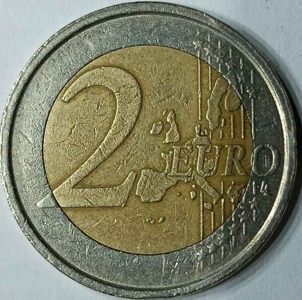 Moneda 2 Euros 2002 Italia reverso en numinformatica