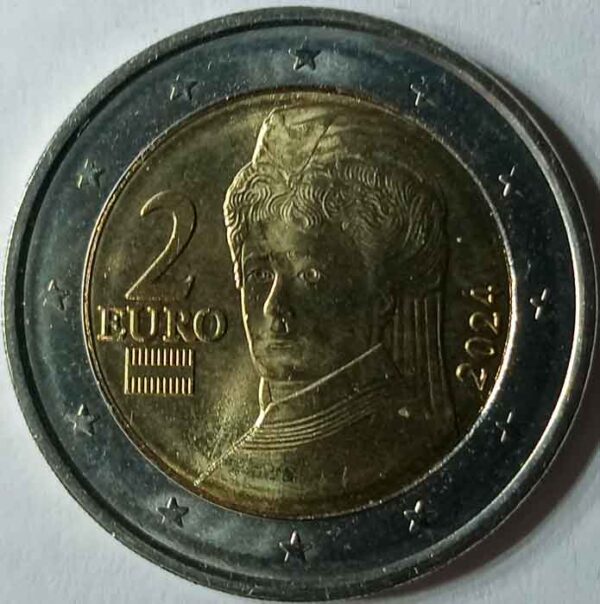 Moneda 2 Euros 2024 Austria anverso en numinformatica