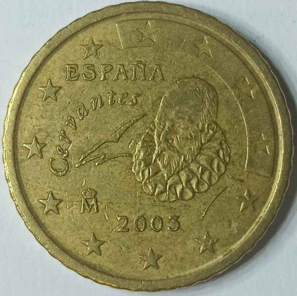 Moneda 50 céntimos Euro 2003 España anverso en numinformatica