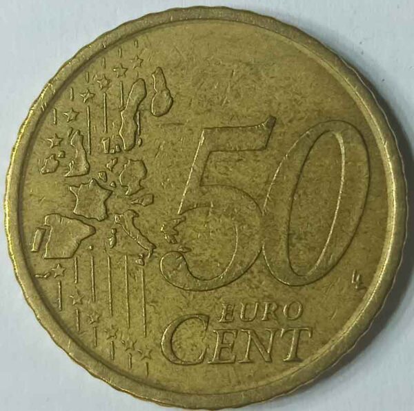 Moneda 50 céntimos Euro 2003 España reverso en numinformatica