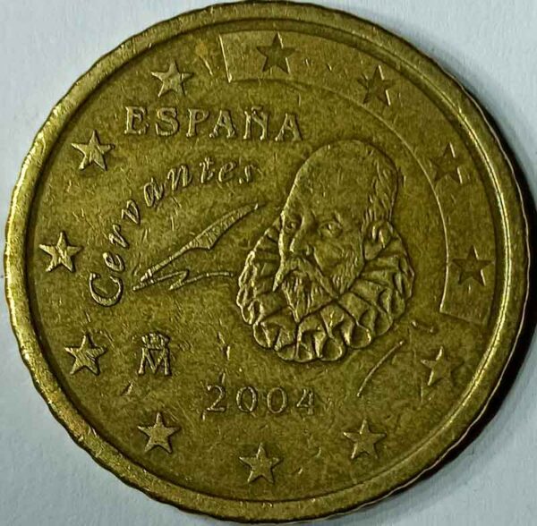 Moneda 50 céntimos Euro 2004 España anverso en numinformatica