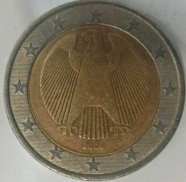 Moneda 2 Euros 2002 Alemania CECA D anverso en numinformatica