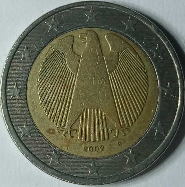 Moneda 2 Euros 2002 Alemania CECA G anverso en numinformatica