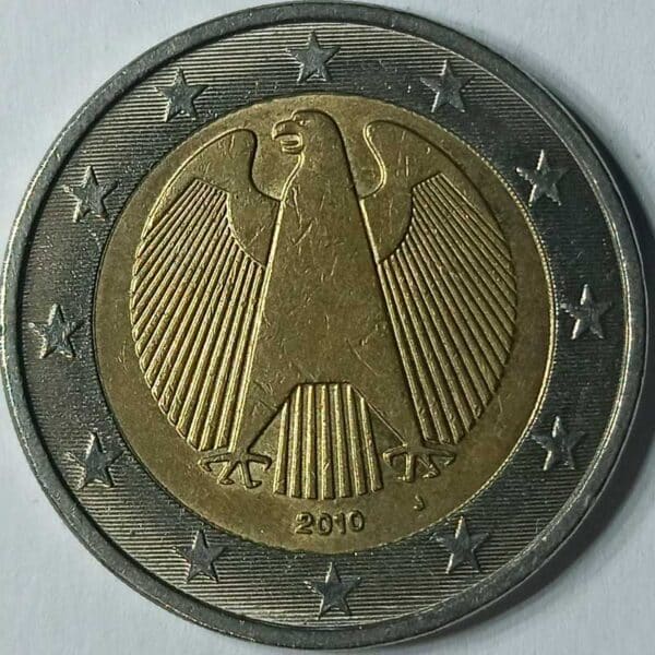 Moneda 2 Euros 2010 Alemania CECA J anverso en numinformatica