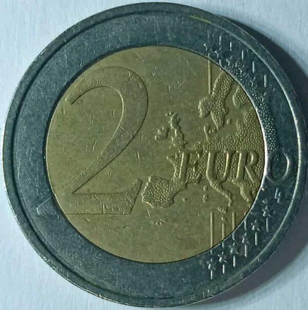 Moneda 2 Euros 2012 Alemania Conmemorativa 10 años CECA D reverso en numinformatica