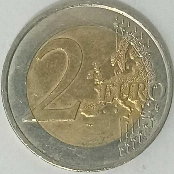 Moneda 2 Euros 2014 Francia Conmemorativa Dia Mundial contra el Sida reverso