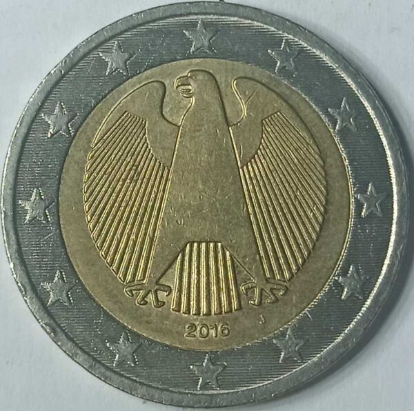 Moneda 2 Euros 2016 Alemania CECA J anverso en numinformatica