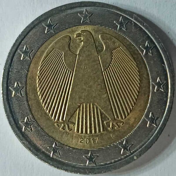 Moneda 2 Euros 2017 Alemania CECA F anverso en numinformatica